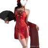 Ruo Lan Sexy Embroidered See-through Chinese Hanfu Mesh Pajama Set