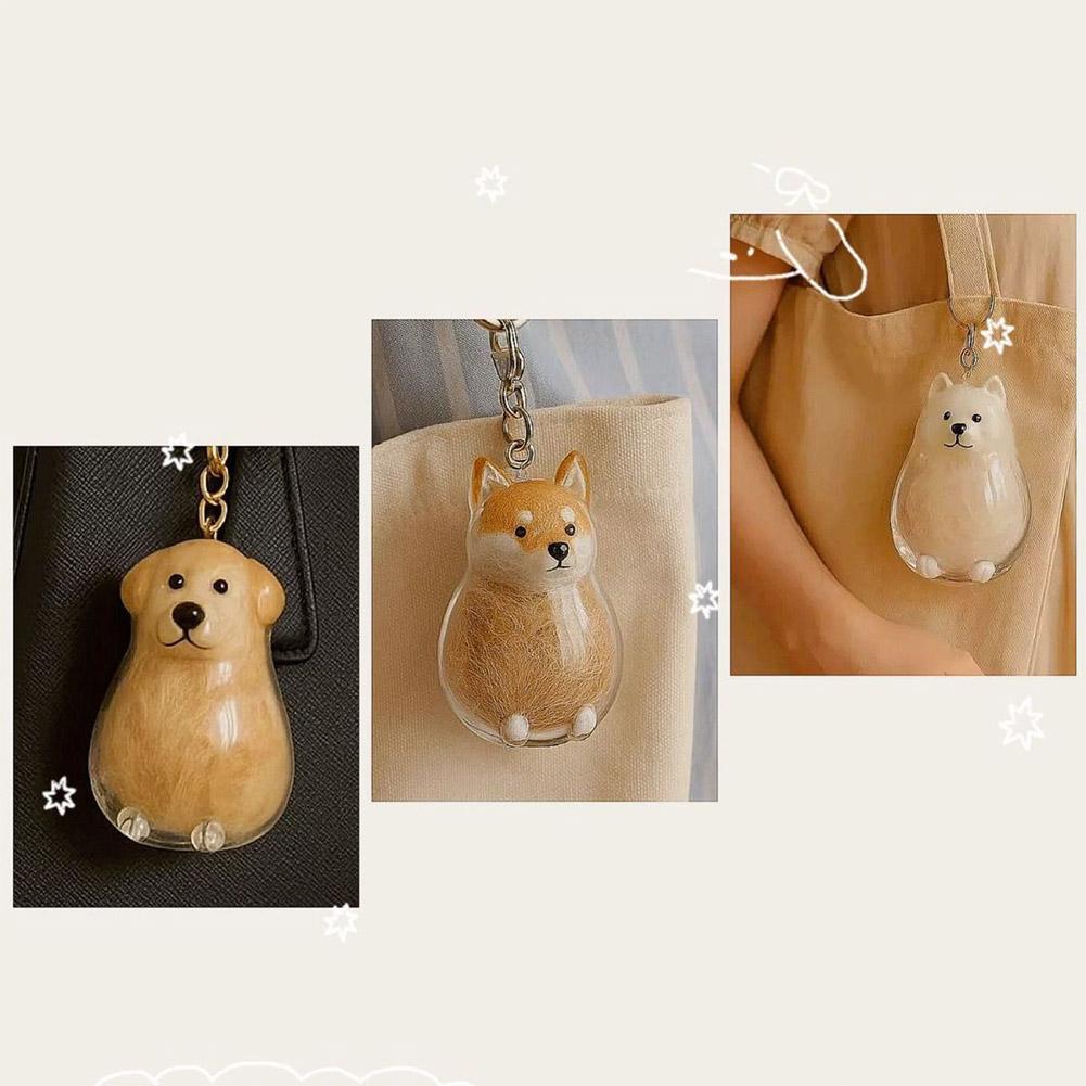 Roztomilé klíčenky na sbírku vlasů ve tvaru mazlíčka, přívěsek na tašku, pes, interiér, malé auto, příslušenství, Stora T3K7