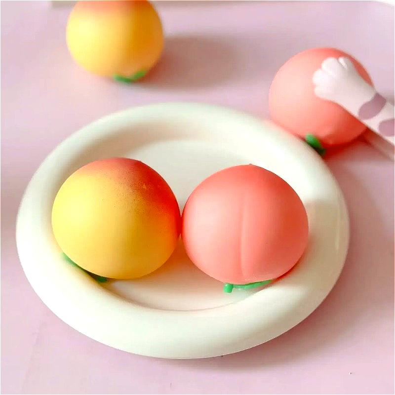 Simulation Of Gradual Pink Yellow Peach Modeling Soft Plastic Ornaments Soft Glutinous Sticky Slow Rebound Decompression Toy