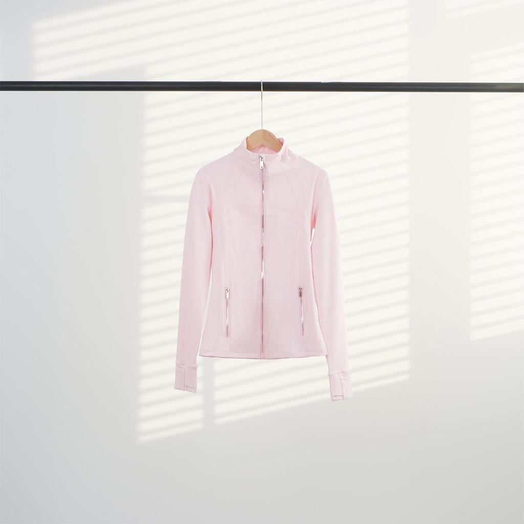Giacca Sportiva da Donna Slim Fit con Zip Dorata - Collo Alto, Manica Lunga, Alta Elasticità, Abbigliamento Fitness Yoga