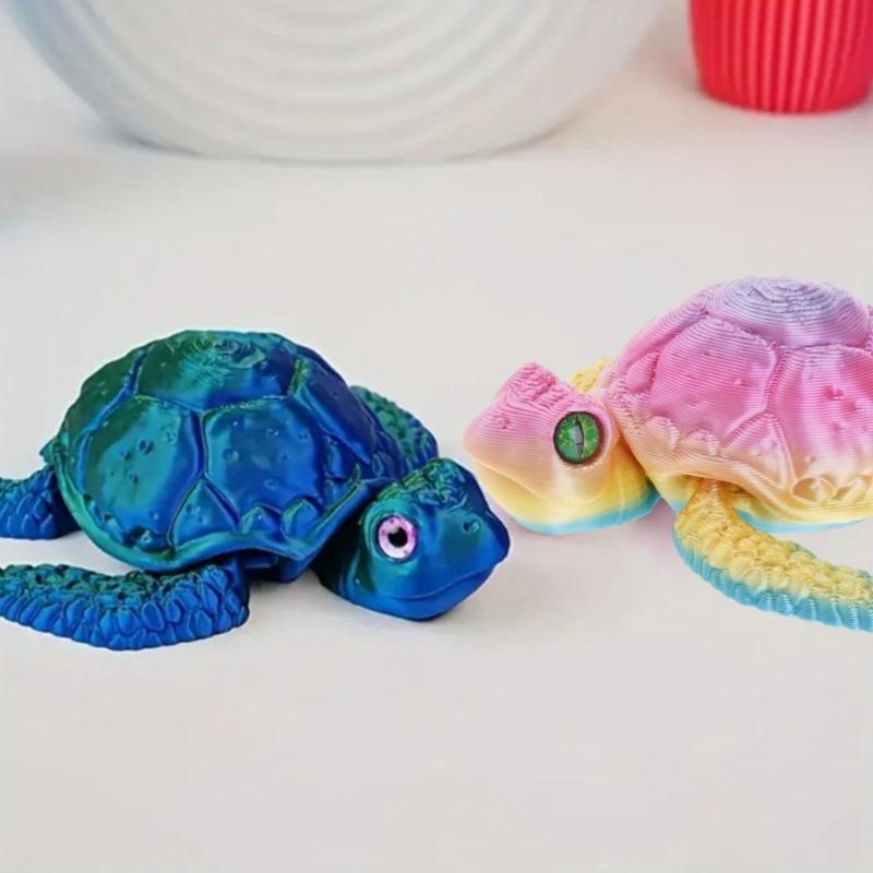 Flexible Joints Articulated Sea Turtles Fidgety Toy Sea Turtles Figurine Home Decors 3D Printed Sea Turtles Ornament
