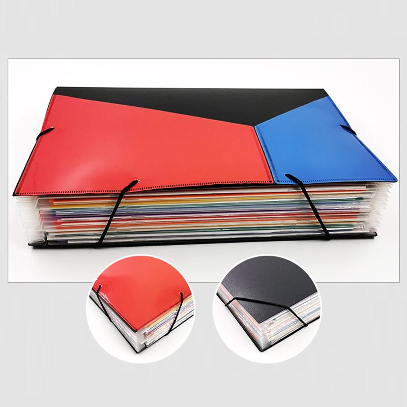13 Compartments Multi-layer Office A4 Extension File Manager Plastic Durable Student Examination Paper Classification Folder