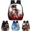 Durable Attack On Titan Backpack For Elementary Students 15 Inch Large Capacity