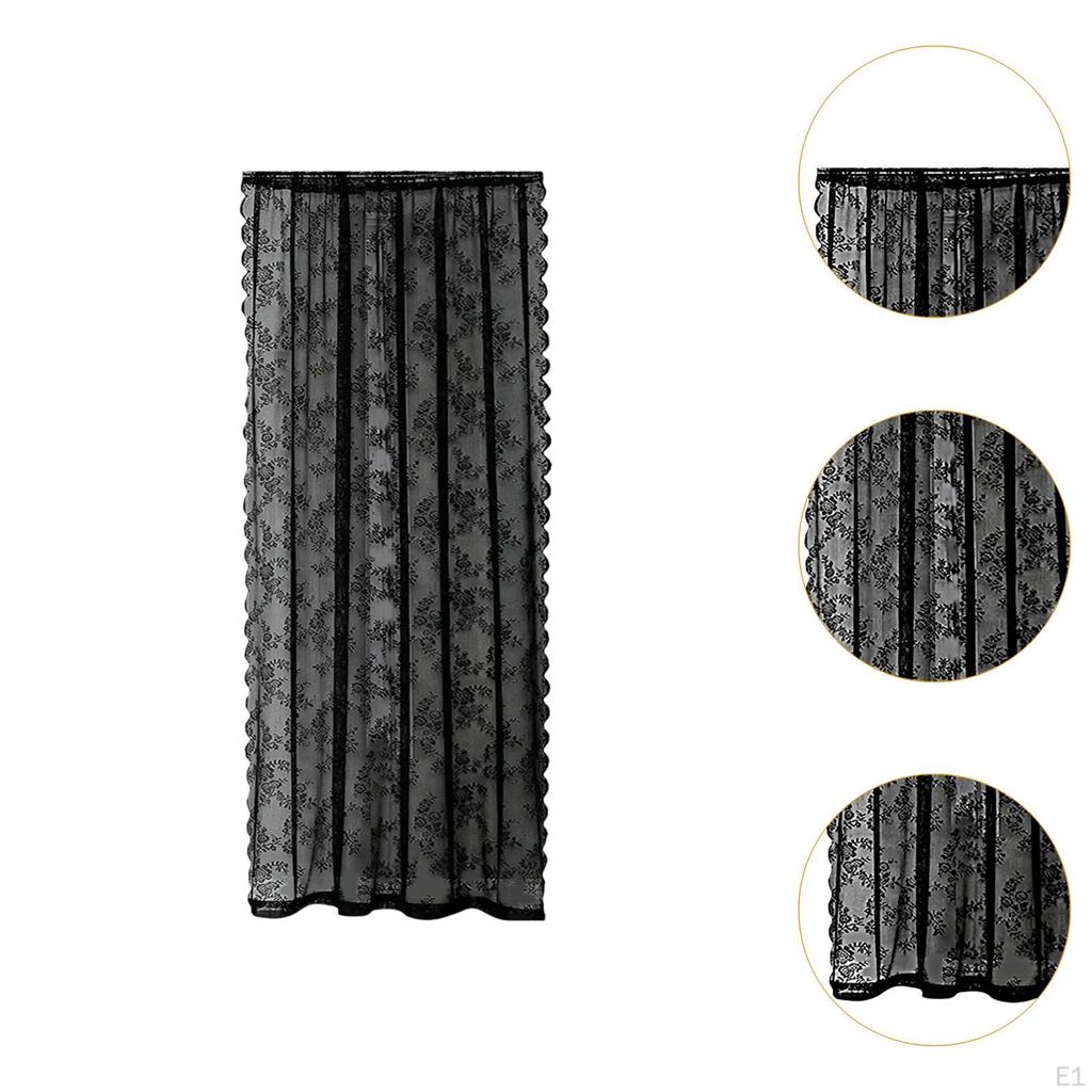 Floral Lace Curtain Mesh Voile for Hotel Room