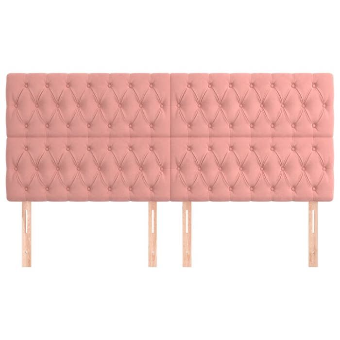 Maison Exclusive - Tête de lit Rose 180x7x118/128 cm Velours