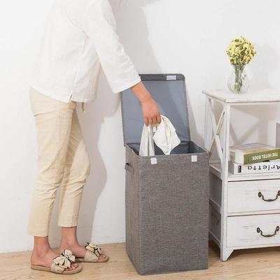 Foldable Waterproof Laundry Basket - Large Cotton & Linen Storage for Dirty Clothes