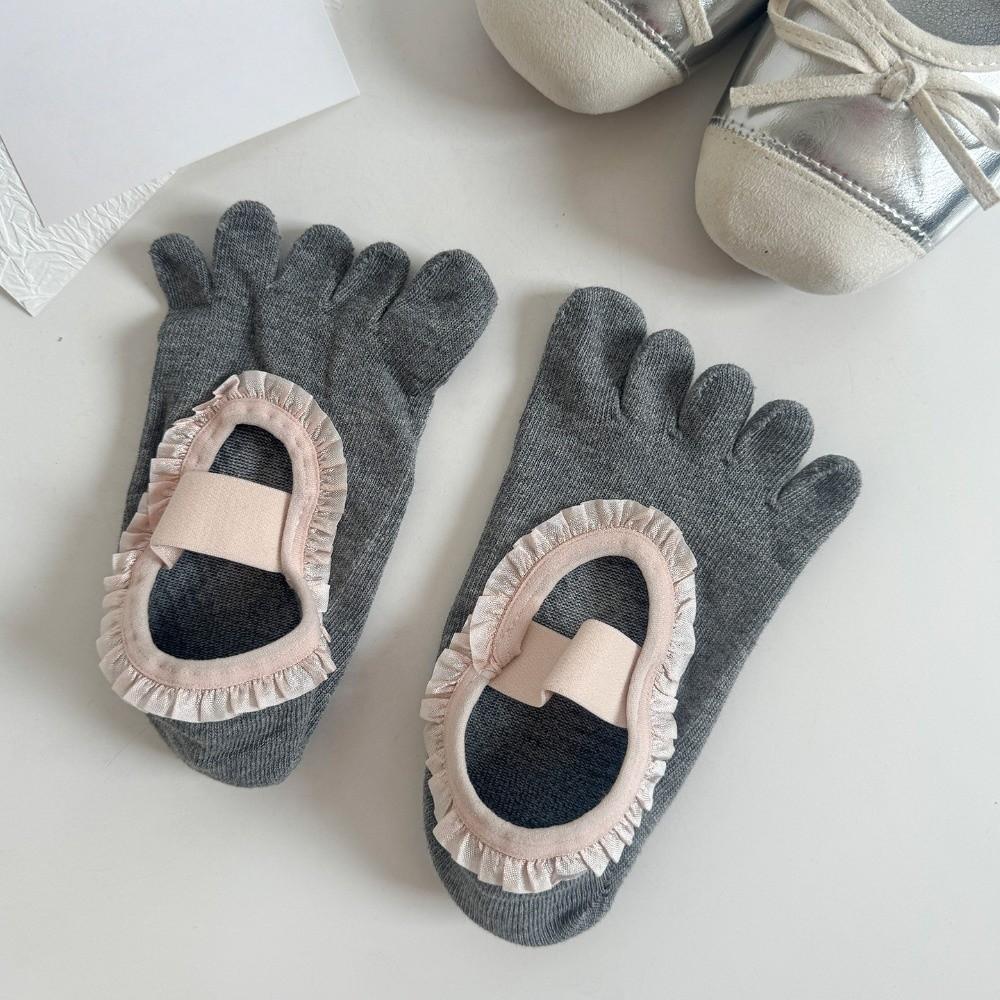Soft Five Toes Pilates Sock Elastic Boat Socks Breathable Low-Ankle Socks  Exercise