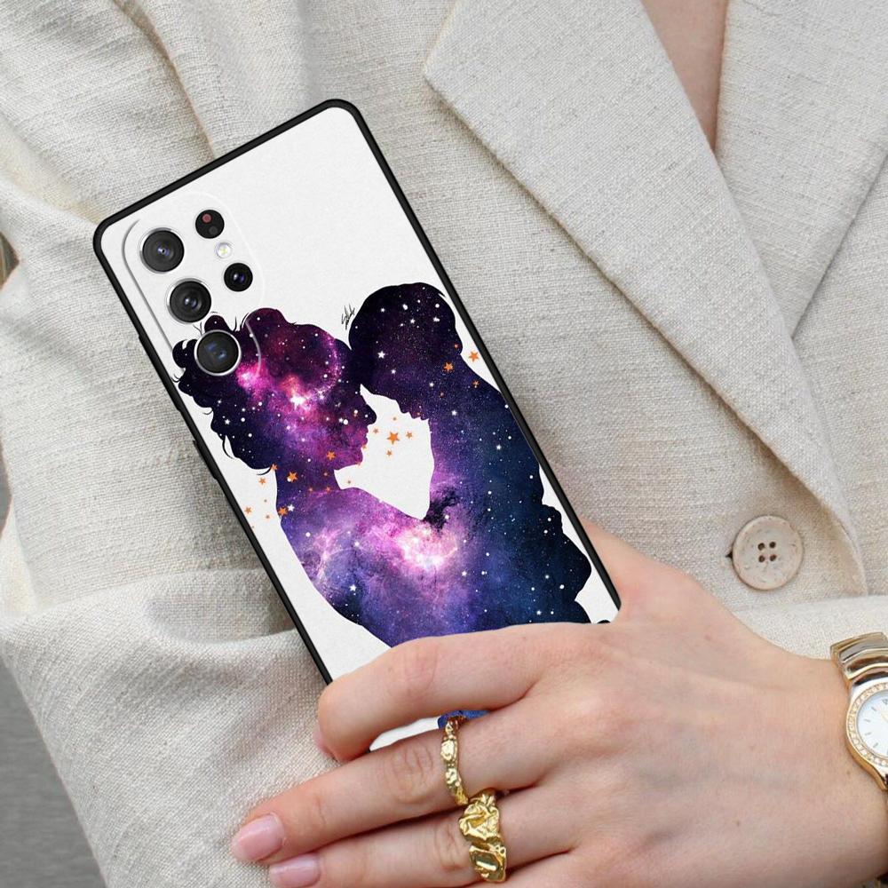 Beautiful Mother Daughter Son Cell Phone Case for Samsung Galaxy S26 Ultra S25 S24 S23 S22 S21 S20 Note10 Cover