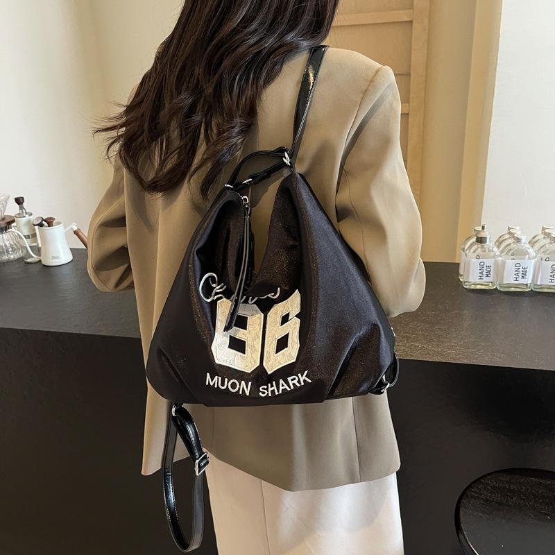 Geantă de umăr Geantă de tote cu scrisoare în stil colegiu pentru femei Rucsac de damă