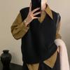Casual V-neck Knitted Vest Sweater Autumn Winter Loose Soft Solid Vest Women Sleeveless Waistcoat Tops Women Chic 29056