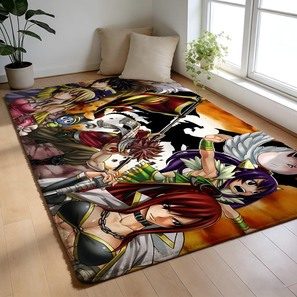 Anime F-FAIRY TAIL Floor Mat Soft Flannel Floor Mat Non-Slip Absorbent Rug For Home Bedroom Bathroom