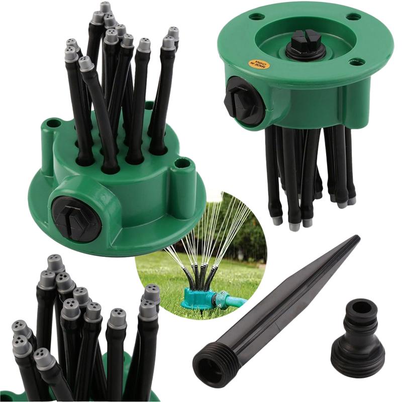 1pcs 12 Hose Heads 360° Adjustable Watering Sprinkler, Garden Sprinkler, Lawn Sprinkler Head Automatic Garden Yard Sprinkler Irr