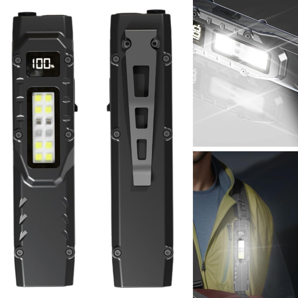 Multifunctional Flashlight Type-C USB Charging 5V 1A 1000mAh Light Rechargeable Shot Built-in Battery Long Flash COB Lanter C2E1