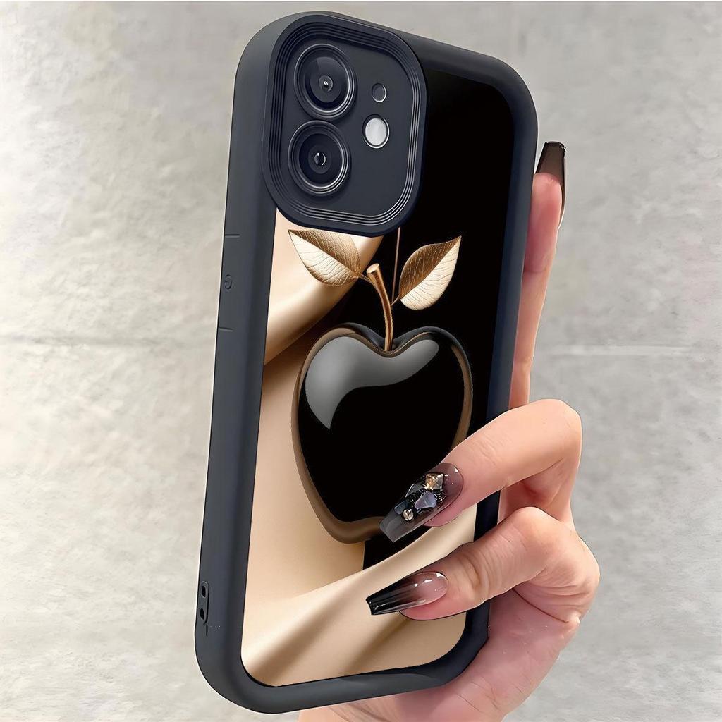 Grooved Black Apricot iPhone 14/15/16/17 Pro Max Case