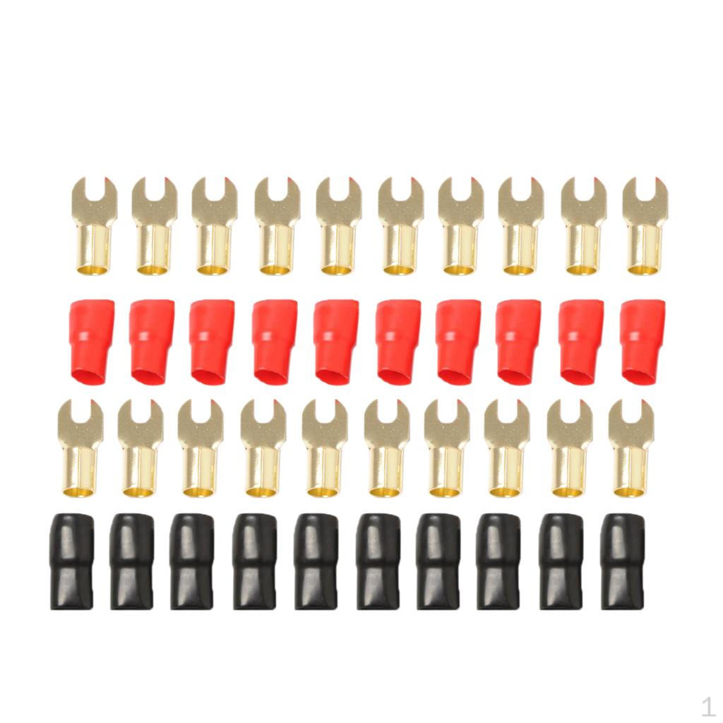 

10 Pairs 8 AWG Wire Connectors Assortment Crimp Fork Terminals