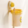 Suction Cup Toothbrush Holder Wall-Mounted No-Drill Cup Holder Magnetic Self-Adhesive Multi-Functional Bathroom Organizer for Toothbrushes Toothpaste