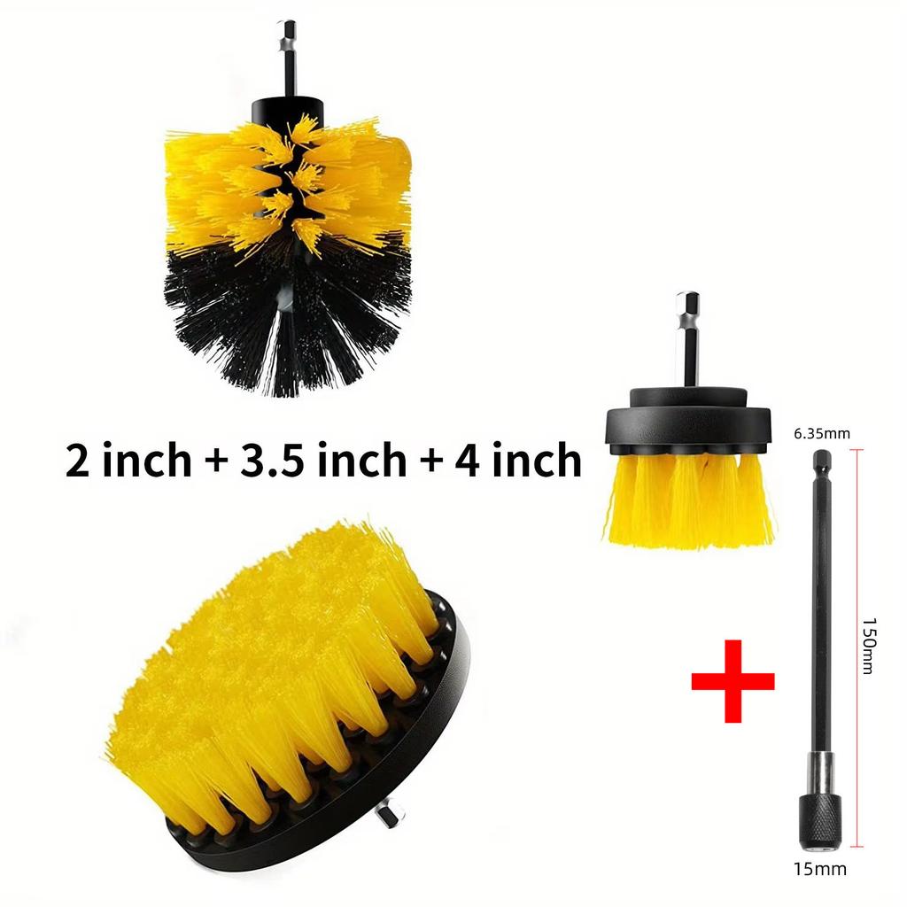 Drill Brush Accessories Set Electric Cleaner Brush with Drill Brush To Clean Showers Bathtubs Bathroom Tile Slurry Carpet