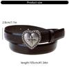 Y2K Waist Belt For Women with Engraved Metal Buckle Western Design Snap Buckle Waist Strap for Casual and Concert Outfit