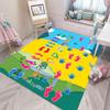 Kids Hopscotch Print Rug Colorful Animal Anti-slip Floor Mat for Playroom Bedroom Educational Game Carpet for Toddler Home Decor