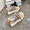 Modne Damskie Sneakersy Platforma Patchwork Casualowe Buty Sportowe Damskie Sznurowane Outdoorowe Buty do Biegania Wulkanizowane Tenis Feminino2025