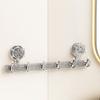 6 Hooks Rotating Suction Cup Rudder Hook Punch-Free Utensils Storage Row Hook  Kitchens