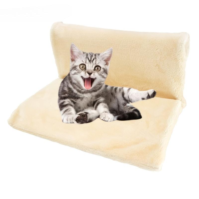 KEMORELA Katze Haustier Tier Hängendes Luxus Heizkörperbett Warmes Fleece Korb Wiege Hängematte Metall Eisenrahmen Katzen Heizkörperbett