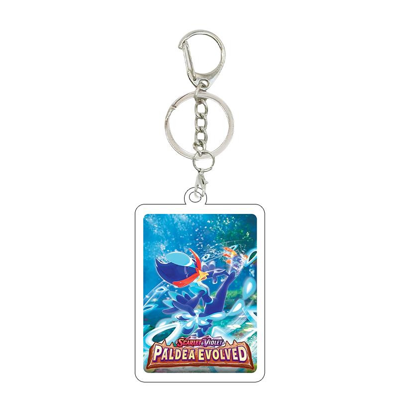 Anime Cartoon Gengar Psyduck Mew Bulbasaur Anime Game Characters Acrylic Pendant PKM Ptcg Decor Key Chain Ring for Fans Gifts