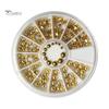 Puntos Nail Art DIY 2/3/4mm Mixed Golden Tone 3D DIY Flat Back Beads Decoration Beauty