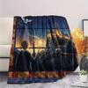 1Pc Cartoon Print Flannel Blanket, High Quality Comfortable for All Seasons, Home Decor, Warmth and Comfort, Perfect for Christmas Birthday Gift