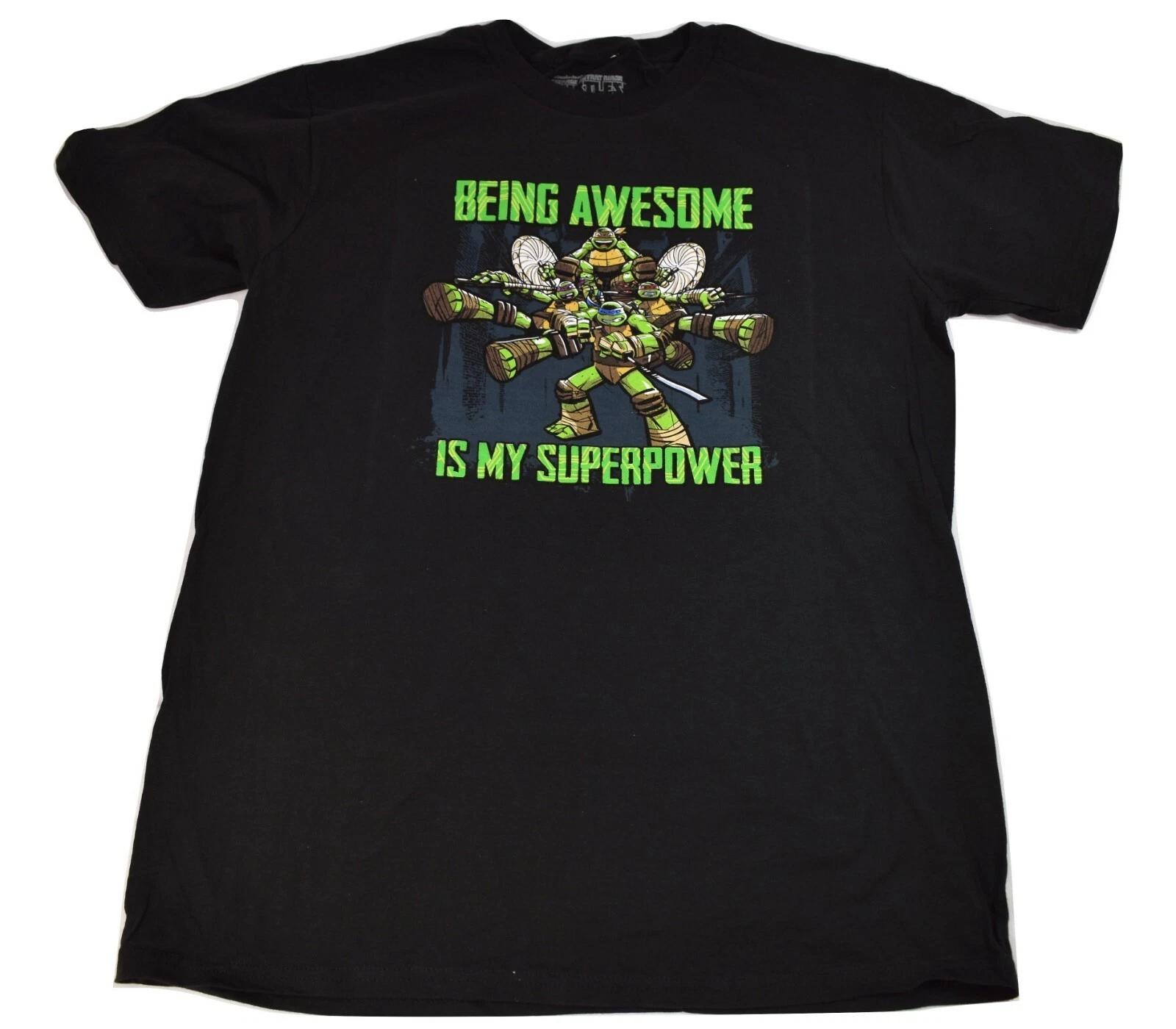 Teenage Mutant Ninja Turtles Mens Being Awesome Is My Superpower Shirt New L XL