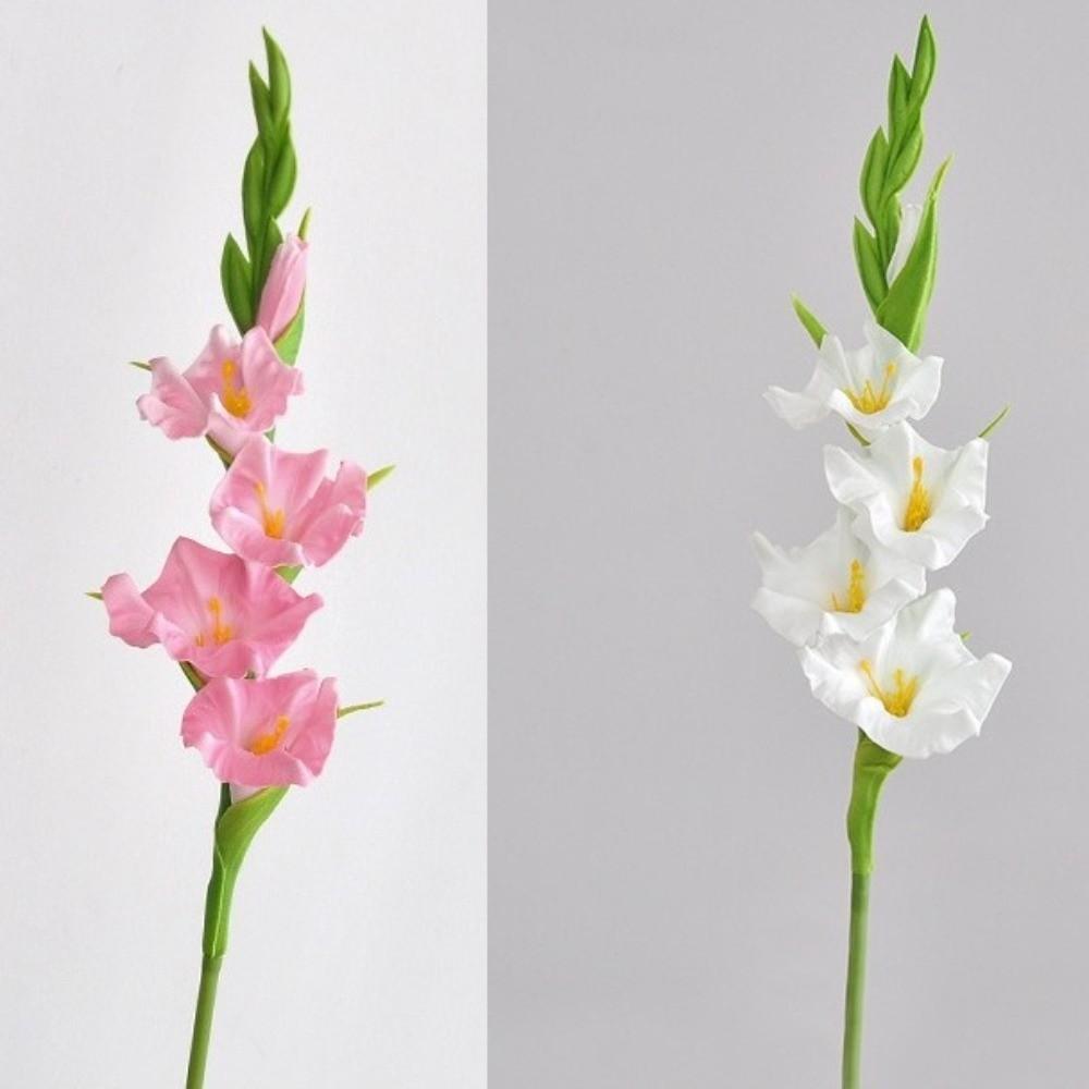 PU Material Artificial Gladiolus Branches Purple Gladiolus Bouquet Art PU Fake Flowers  DIY Crafts
