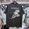 2026 Weezer Raditude Hund T-Shirt Schwarz Grafik Kurzarm Unisex T-Shirt Nachdruck Herren Ins Y2k