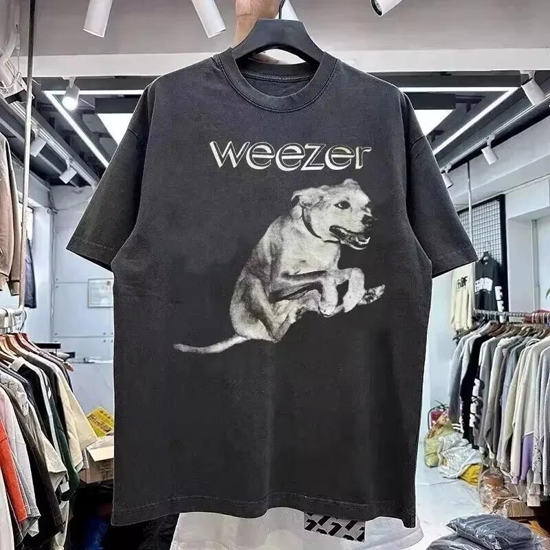 2026 Weezer Raditude Dog T-shirt Black Graphic Short Sleeve Unisex Tshirt Reprint Men Ins Y2k
