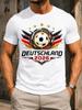 Deutschland 2026 Soccer Futuristic Glowing Ball With Stars And Angular Red Gold Wings Unisex All Unisex All Tshirt