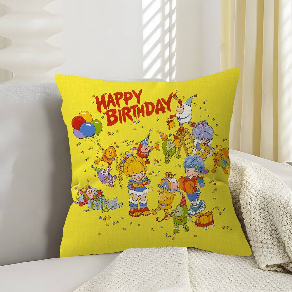 Rainbow Brite Anime Pillow Cover For Bedroom Room And Living Room Sofa Decorative Cushion Cover
