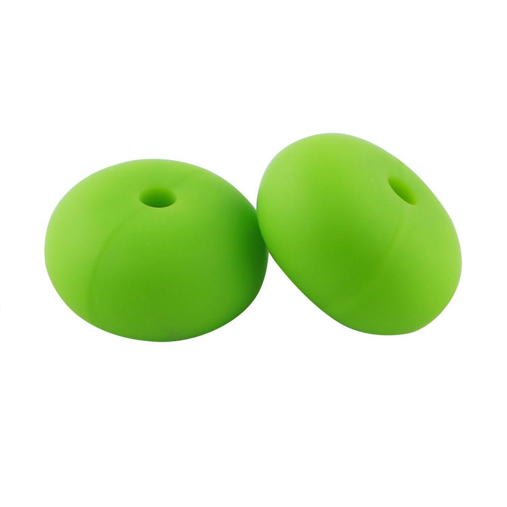 25Pcs/lot 14mm Abacus Silicone Lentil Beads Loose Bead For Jewelry Making DIY Jewelry Accessories Keychain Beaded Pen Bracelets