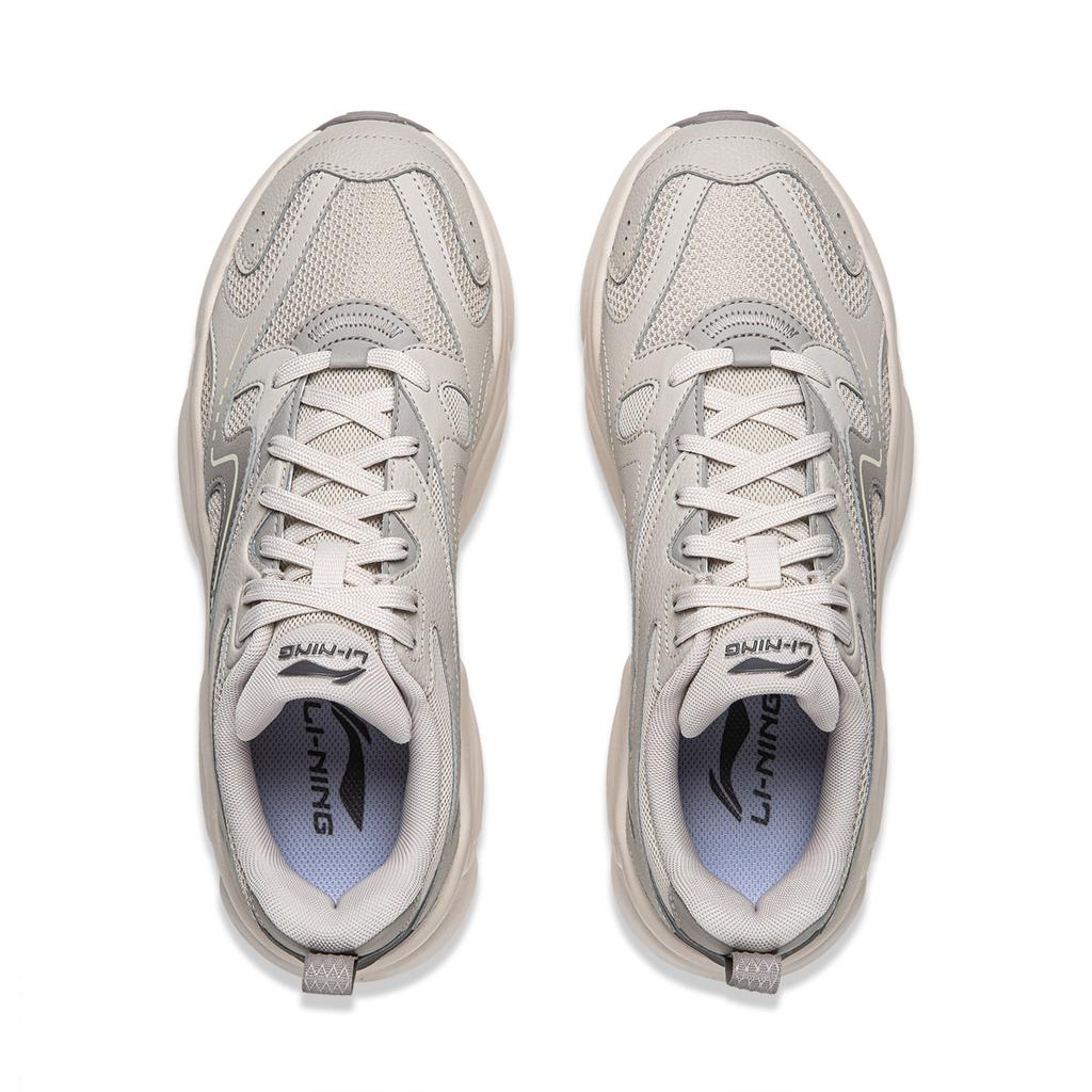 Li Ning Milk Coconut Cushioning Rebound Slip Resistant Abrasion Resistant Height Increasing Low Top Casual Shoes Men's AGCW115-1