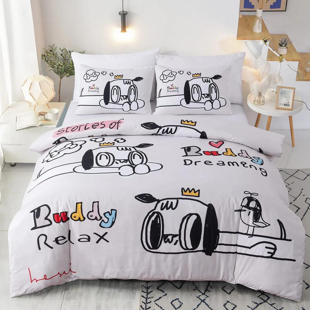 Tye Dye Povlak na peřinu Žlutý Estetický Anime Kluci Zipové Lůžkoviny Sada Jednolůžko Dětský Pokoj Sada Povlak na přikrývku Měkký Polyester