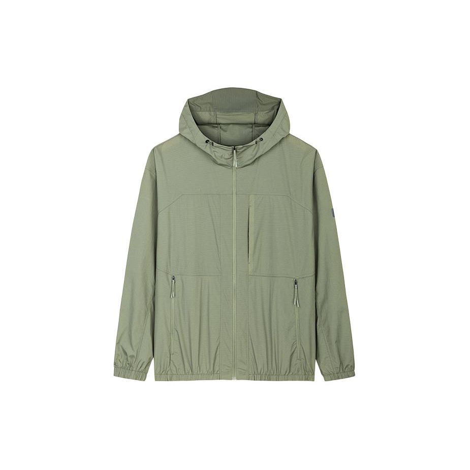 

Anta Champion All-Weather Series Solid Color Zip-Up Hooded Sports Loose Jacket Men Jacket Olive-Green 152420611-4 XL