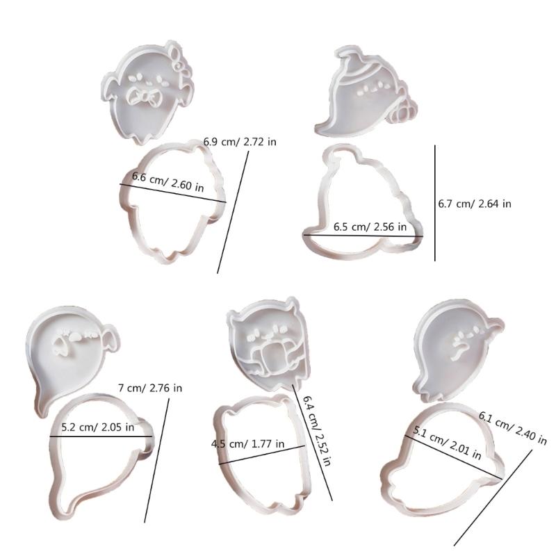 Unique Festival Parties Biscuits Molds Eerie Halloween Cookie Baking Molds Durable Specters Shape Biscuits Cutter