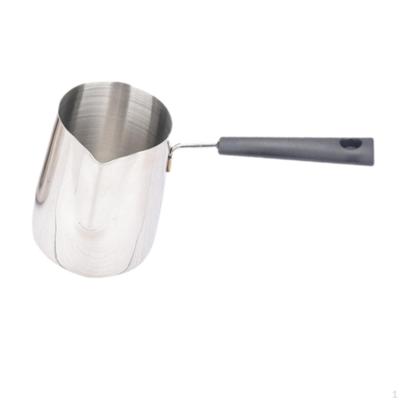 Metal Turkish Coffee Pot Long Handle Warmer Multipurpose Sturdy Butter Melting
