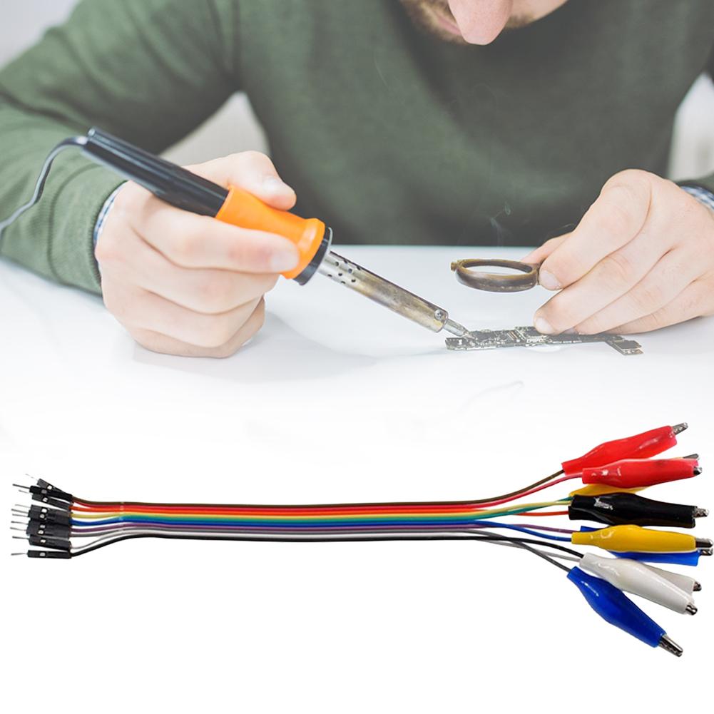 10PCS Alligator Clips Double-ended Clips Crocodile Cable 20CM 30CM Alligator Jumper Wire Test Leads Alligator Clips DuPont Wire