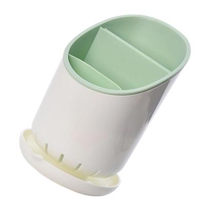 Portaposate in plastica con scomparti per bacchette, cucchiai, forchette, scolapiatti