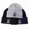 Western Rock ROCK Embroidered Warm Knitted Hat, Woolen Hat, Hip-hop Pullover, Autumn and Winter Unisex Hat, Cold Weather Hat