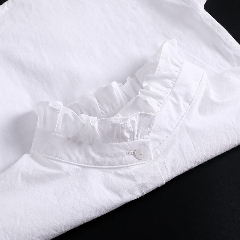 Perfect Match Embroidery Fake Collar Women Lace Detachable Lapel Collar Shirt Top Tie White Ruffles False Collar Woman Removable False Blouse