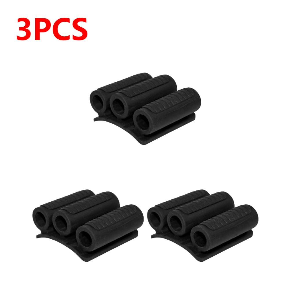 Drill Add-on Quick Change Bits Holders Self-adhesive Three Round Holes Bit Storage Clip Curved Rubber Driver Bits Side Holder