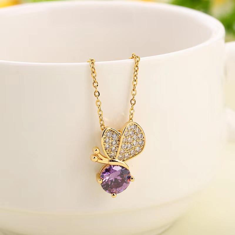 Non-Fading Luxury Maple Leaf Butterfly Clavicle Necklace