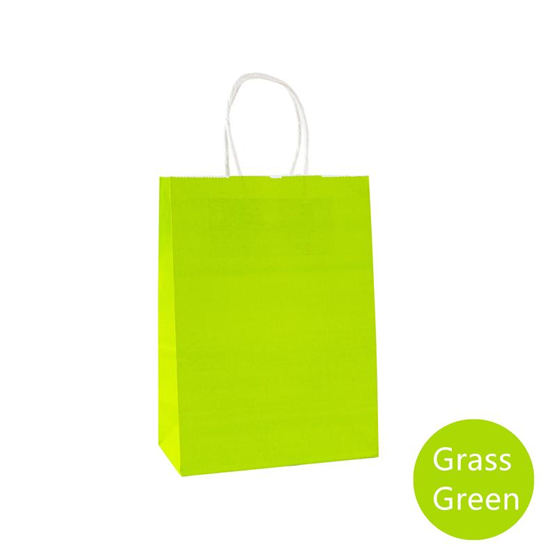 StoBag, Colorful Kraft Paper Gift Bag, Solid Color, for packing Goodies takeaway, birthday, wedding, Eco-Friendly, 12/30pcs