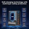Desktop Charging Station 6 Port GaN USB C Charger 3 USB C 3 USB A Fast Charger for Laptop Tablet IPhone Android