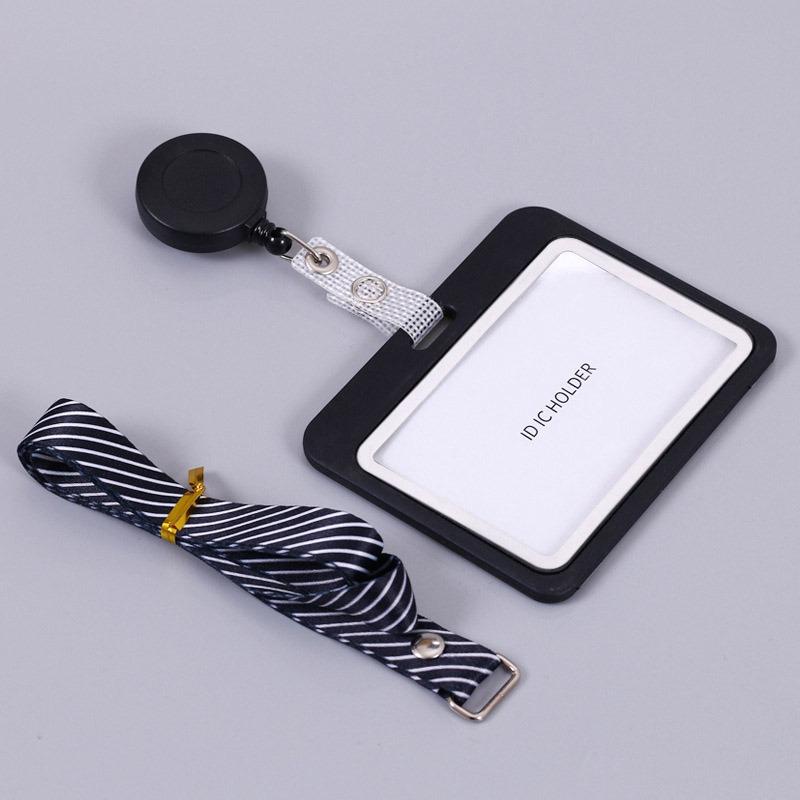 1/2PCS Card Sleeve Credit Card Badge Holder Nurse Student Name Tag Id Badge Holder Card Holder Women Men Lanyards Badge Holder